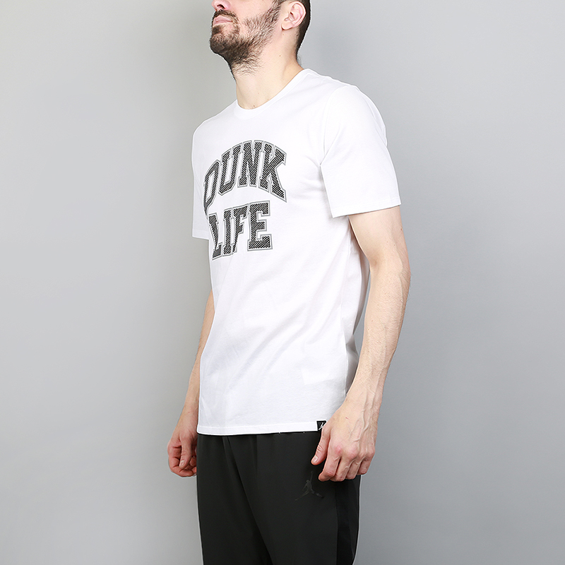 мужская белая футболка Jordan Rise Dunk Life Basketball 895177-101 - цена, описание, фото 3